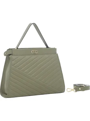 Bolsa Tiracolo Couro Oliva Media 78071.25