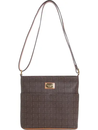 Bolsa Transversal Smartbag Veneza Chocolate - Caramelo - 85016.25
