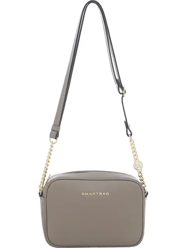 Bolsa Transversal Couro Taupe Pequena 78067.25