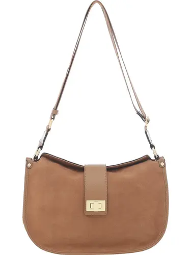 Bolsa Transversal Couro Camurça Caramelo Pequena 78079.25