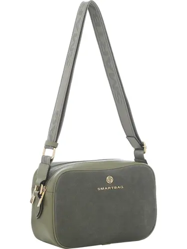 Bolsa Transversal Couro Camurça Oliva Pequena 78078.25