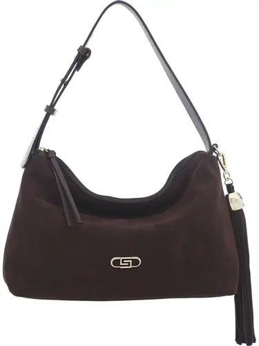 Bolsa Hobo Couro Camurca Chocolate Media 78076.25