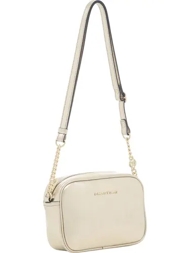Bolsa Transversal Couro Metalizado Ouro Light Pequena 78067.25
