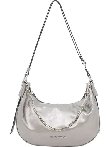 Bolsa Transversal Couro Metalizado Inox Media 78069.25