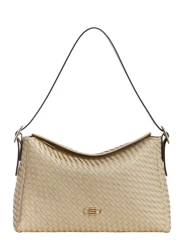 Bolsa Tiracolo Couro Tresse Manteiga Média 79011.26