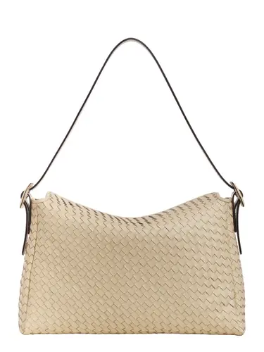 Bolsa Tiracolo Couro Tresse Manteiga Média 79011.26
