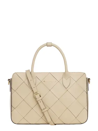 Bolsa Tote Couro Tresse G Manteiga Grande 79014.26