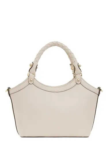 Bolsa de Mão Couro Marfim Pequena 79024.26