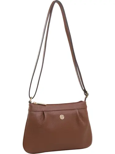 BOLSA TRANSVERSAL COURO CANELA PEQUENA 78082.25
