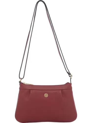 Bolsa Transversal Couro Cereja Pequena 78082.25