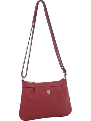 Bolsa Transversal Couro Cereja Pequena 78082.25