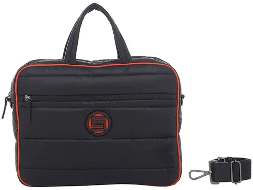 Bolsa Alça de Mão Smartbag Nylon Preto - Tangerina - 88027.23