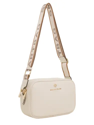 Bolsa Transversal Couro Marfim Media 79078.26
