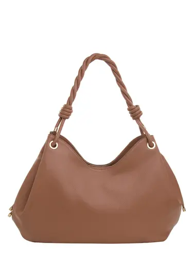 Bolsa Tiracolo Couro Mocha Mousse Media 79019.26