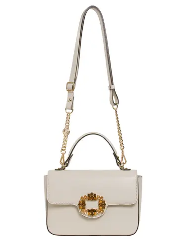 Bolsa Transversal Couro Marfim 79006.26