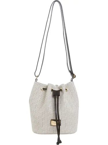 Bolsa Saco Monograma Creme/Preto Pequena 85011.25