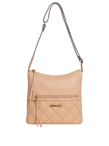 Bolsa Transversal Couro Pessego Suave 85208.25
