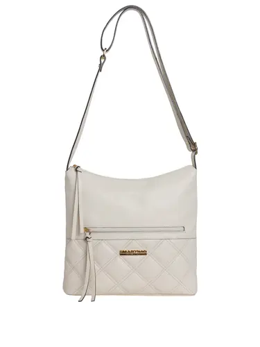 Bolsa Transversal Couro Offwhite 85208.25