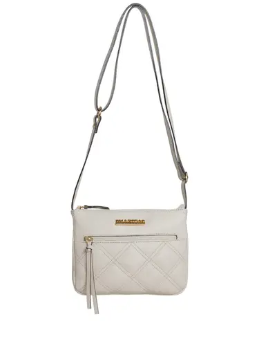 Bolsa Transversal Couro Offwhite 85200.25