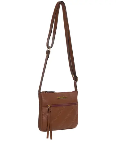 Bolsa Transversal Couro Whisky 85200.25