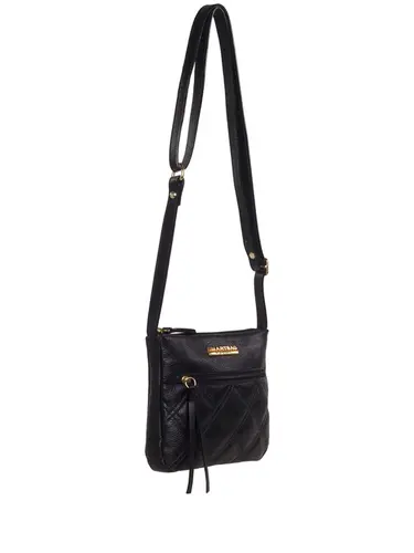 Bolsa Transversal Couro Preto 85200.25