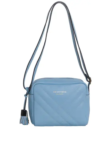 Bolsa Transversal Couro Azul Bebe 85211.25