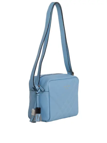 Bolsa Transversal Couro Azul Bebe 85211.25