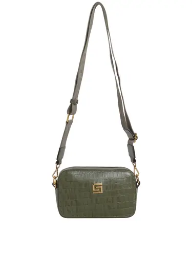 BOLSA TRANSVERSAL COURO CROCO MILITAR P - 85202.25