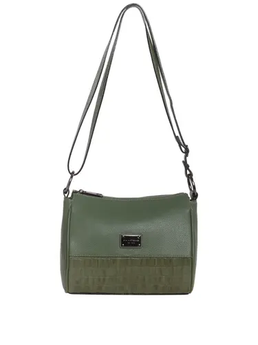 Bolsa Transversal Couro/Croco Militar Media 85225.25