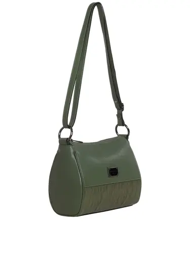 Bolsa Transversal Couro/Croco Militar Media 85225.25