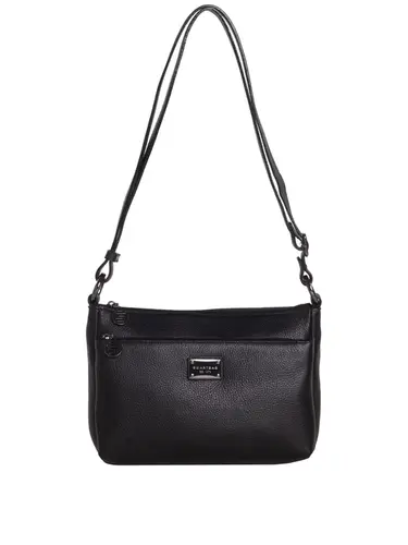 Bolsa Transversal Couro Preto Media 85237.25
