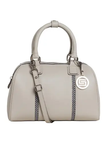 Bolsa Bau Couro Off White Media 85223.25