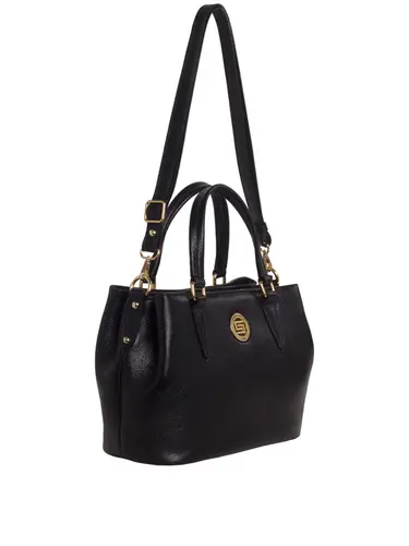 Bolsa Transversal Couro Preto 85240.25