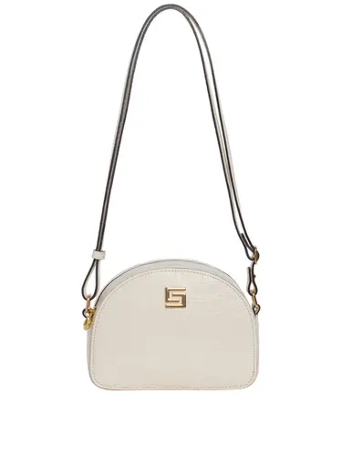 Bolsa Transversal Couro Croco Off White Pequena 85201.25