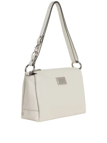 Bolsa Tiracolo Couro Off White Media  85216.25