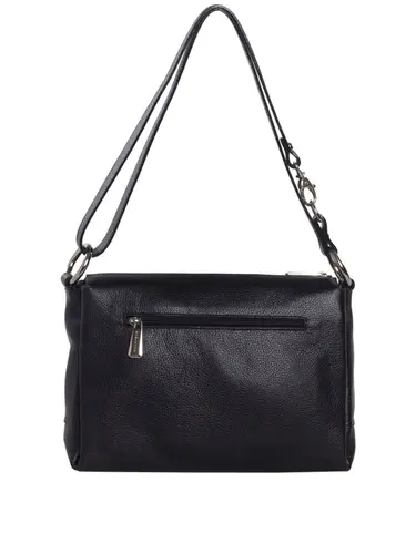 Bolsa Tiracolo Couro Preto Media 85216.25