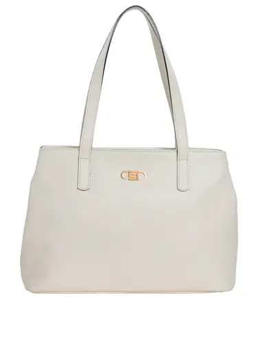 Bolsa Tiracolo Couro Off white Media 85217.25