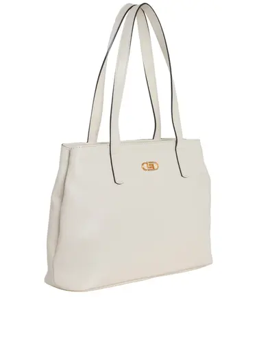 Bolsa Tiracolo Couro Off white Media 85217.25