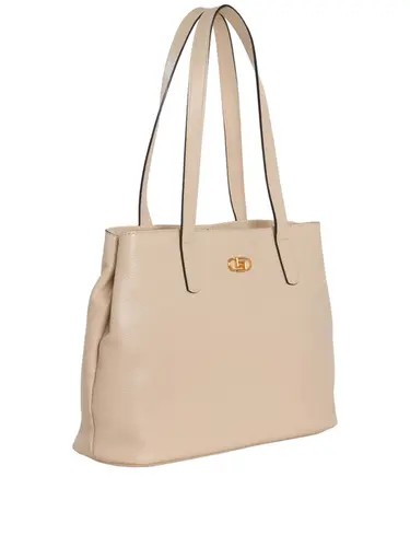 Bolsa Tiracolo Couro Bege Media 85217.25