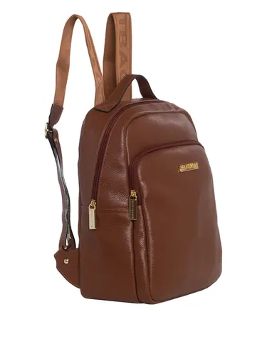 Mochila Couro Whisky Media 85224.25