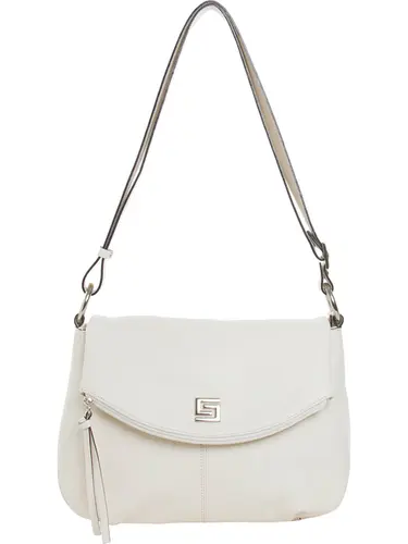 Bolsa Transversal Couro Off white Media 85235.25