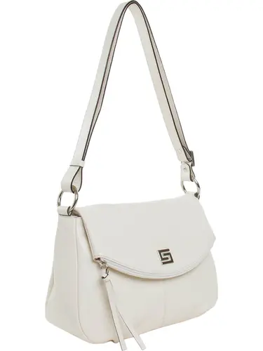 Bolsa Transversal Couro Off white Media 85235.25