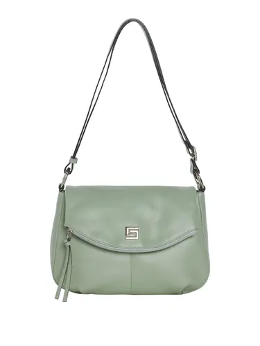 Bolsa Transversal Couro Menta Media 85235.25