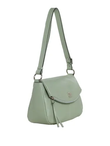 Bolsa Transversal Couro Menta Media 85235.25