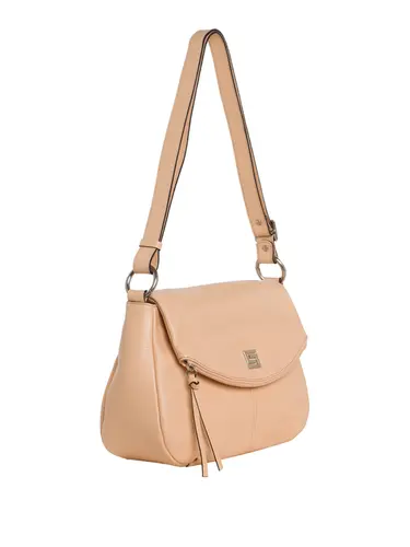 Bolsa Transversal Couro Pessego Suave Media 85235.25