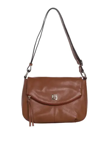 Bolsa Transversal Couro Whisky Media 85235.25