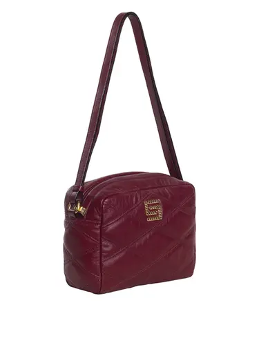 Bolsa Transversal Couro Vermelho Media 85236.25