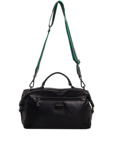 Bolsa de Mao Couro Preto Media 85221.25