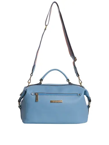 Bolsa de Mao Couro Azul Bebe Media 85221.25