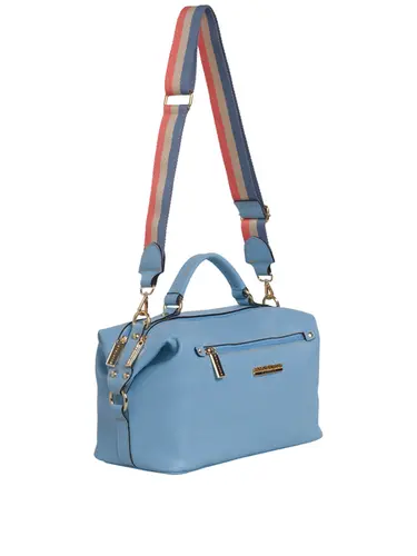 Bolsa de Mao Couro Azul Bebe Media 85221.25